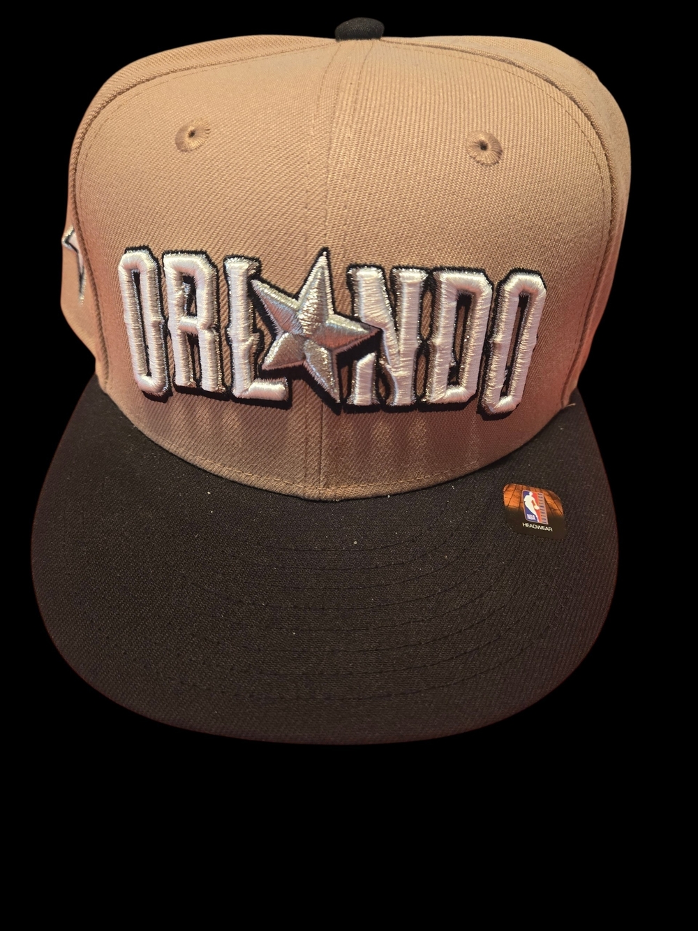 New Era NBA Orlando Magic Two-Tone Flat Brim Hat - Tan and Black